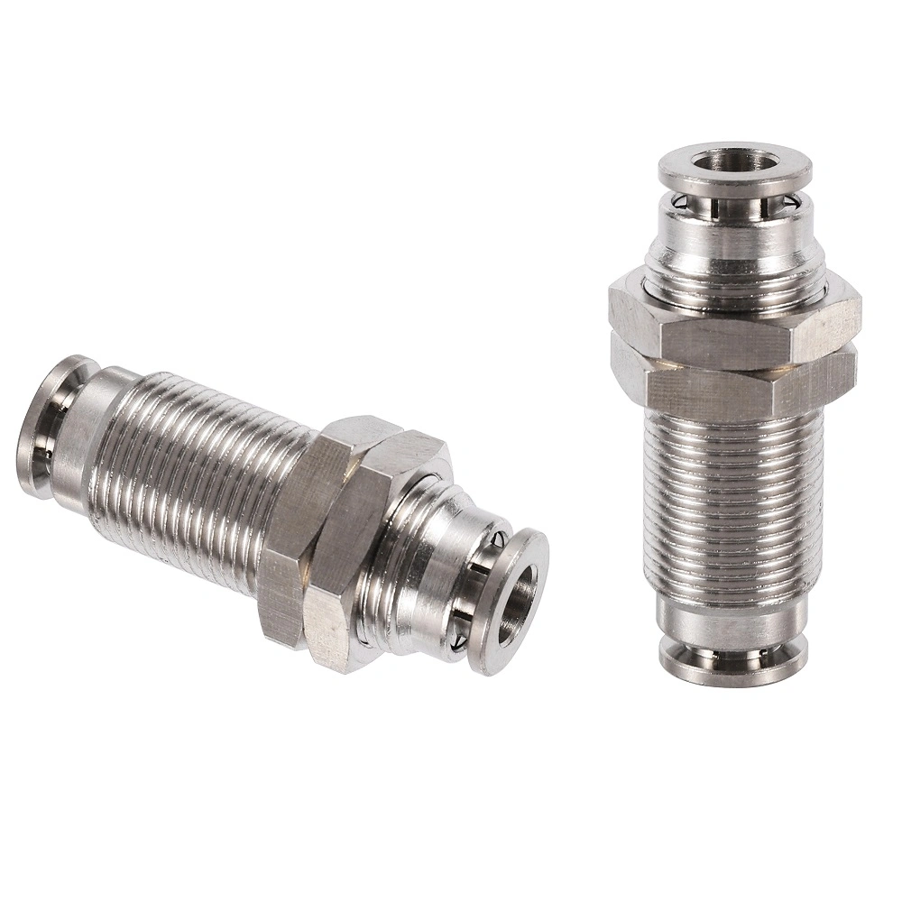 6/8/10/12mm Pm Air Hose Quick Connector Pneumatic Pipe Fitting Bulkhead Fitting Adapter Joint