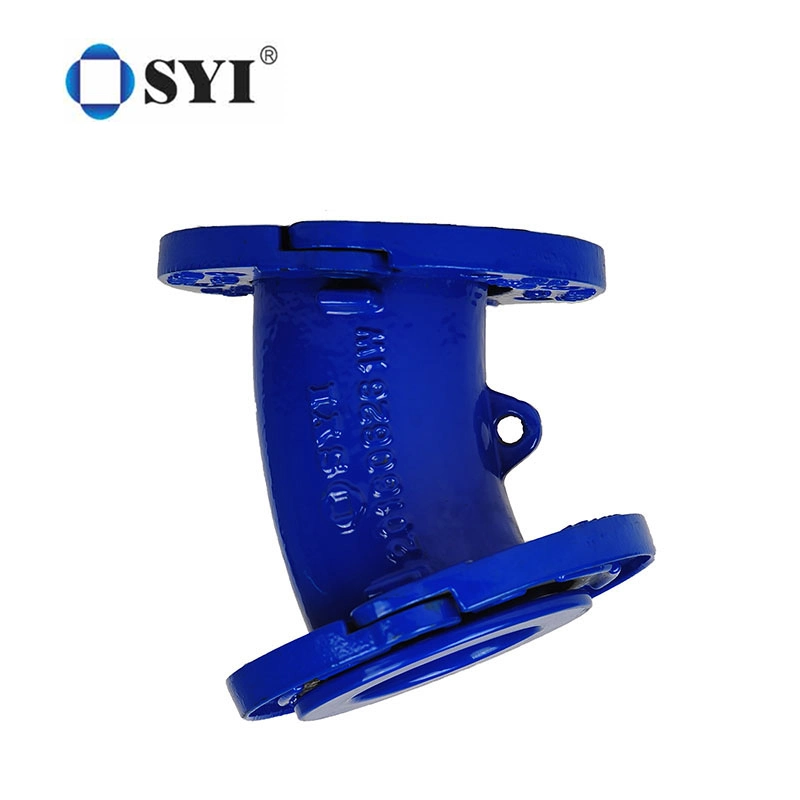 En545 ISO2531 Ductile Iron Dbl Loosing Flanged 45 Degree Bend Flange Fitting for Di Pipe
