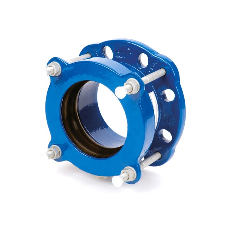 ISO2531 Ductile Cast Iron Pipe Fittings Fusion Bonded Epoxy Wide Range Flange Adaptor