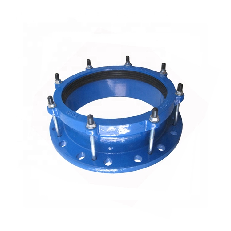 ISO2531 Ductile Cast Iron Pipe Fittings Fusion Bonded Epoxy Wide Range Flange Adaptor