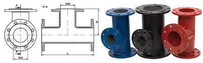 Ductile Iron All Flanged Tee Pipe Fitting