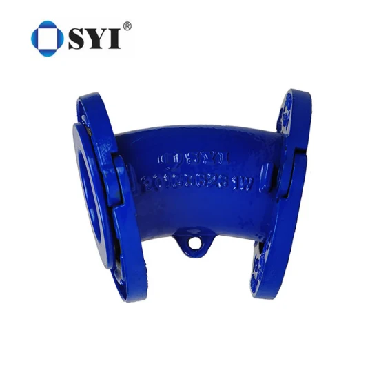 En545 ISO2531 Ductile Iron Dbl Loosing Flanged 45 Degree Bend Flange Fitting for Di Pipe
